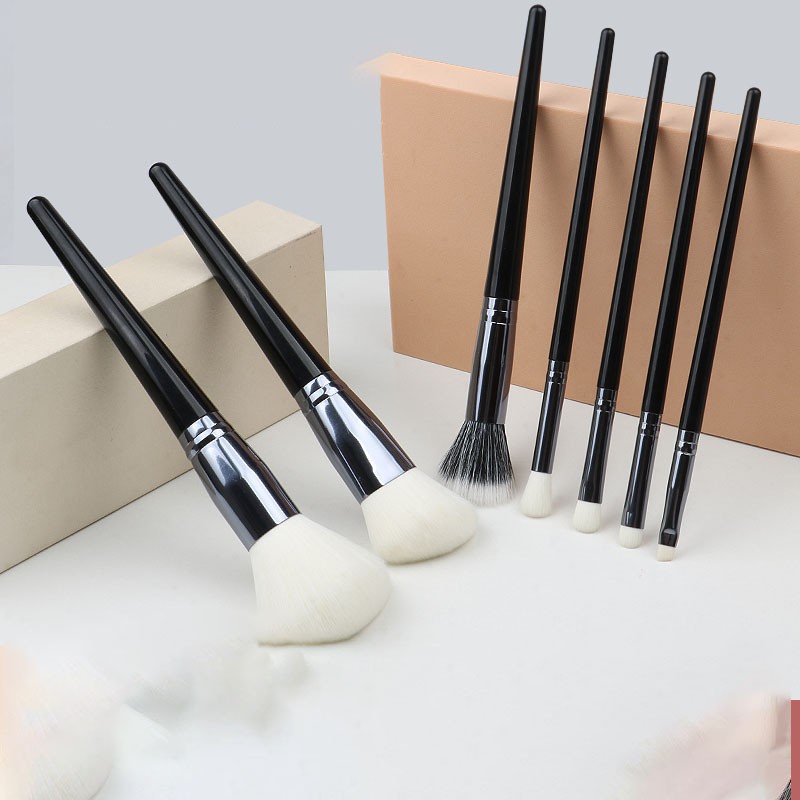 Makeup Brush Set Factory - Black Yao 7-piece Soft-bristled Contour Dot Color