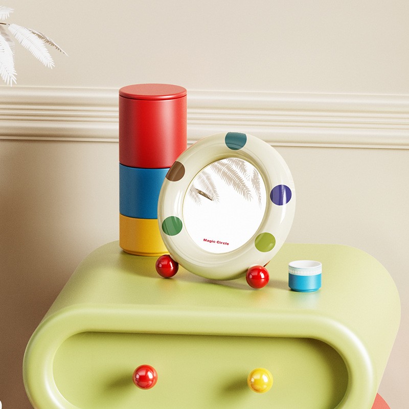 Makeup Mirror Manufacturer - Large Desktop HD Adjustment Bracket Thickened Wave