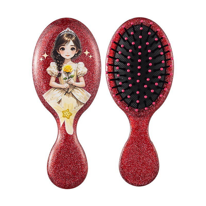 Hair Comb Supplier - Little Girl's Printed Scalp Massage Air Cushion Portable