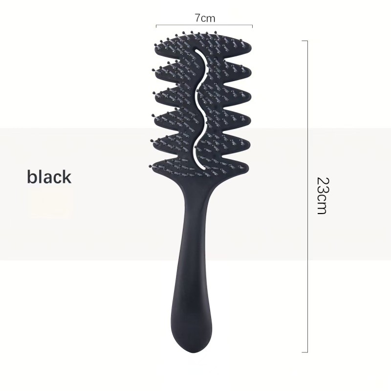 Styling Comb Factory - Curly Fluffy Scalp Massage Smooth Hair Hollow Comb