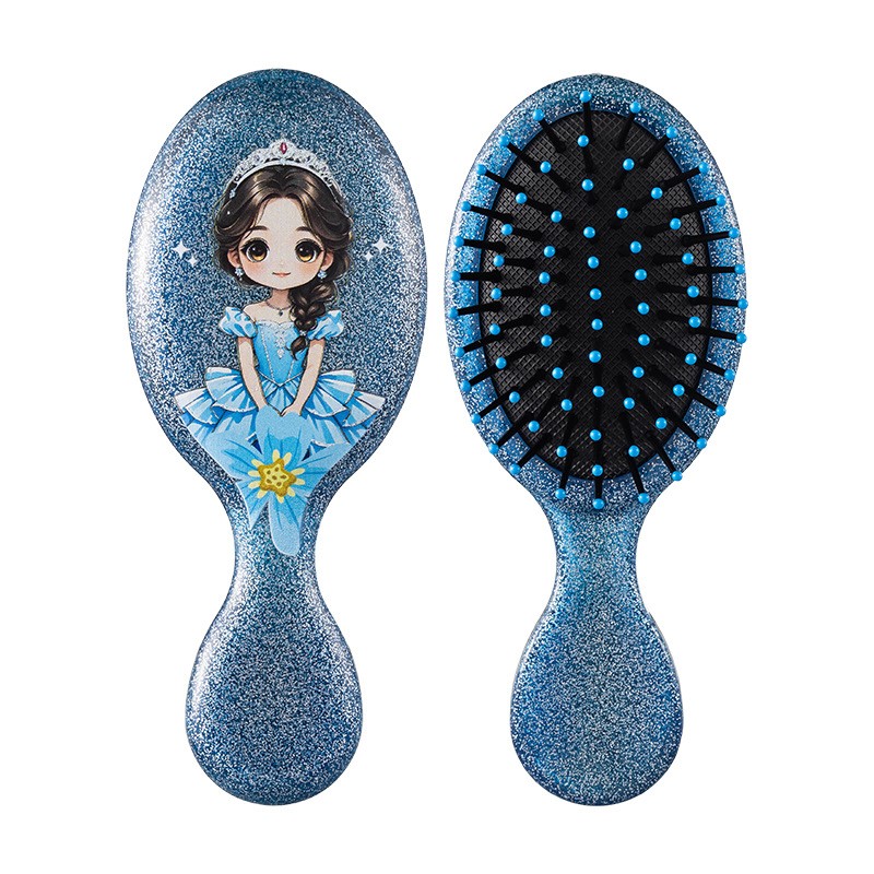 Hair Comb Supplier - Little Girl's Printed Scalp Massage Air Cushion Portable