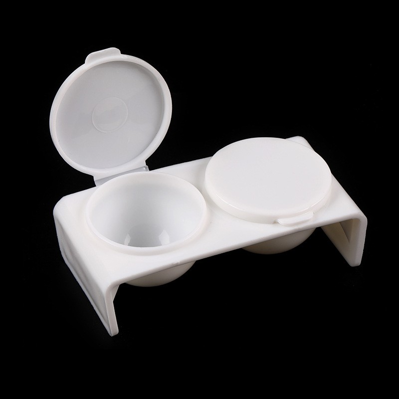 Nail Tool Supplier - Double Hole Brush Cleaning Cup Powder Mixing Cup