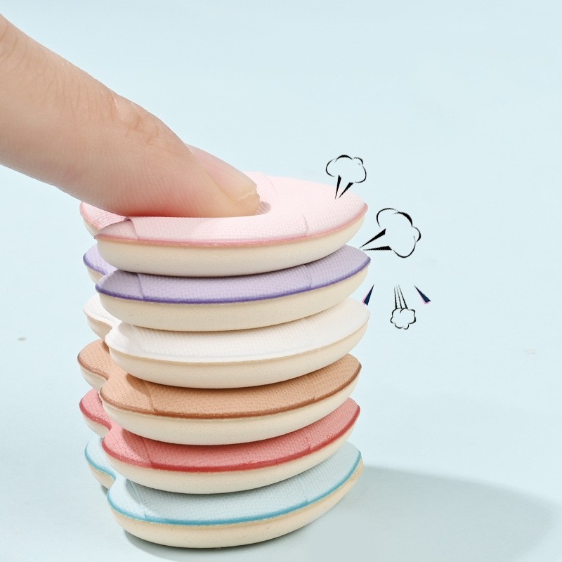 Air Cushion Puff Supplier - Custom Logo Colorful Heart Mini High Quality