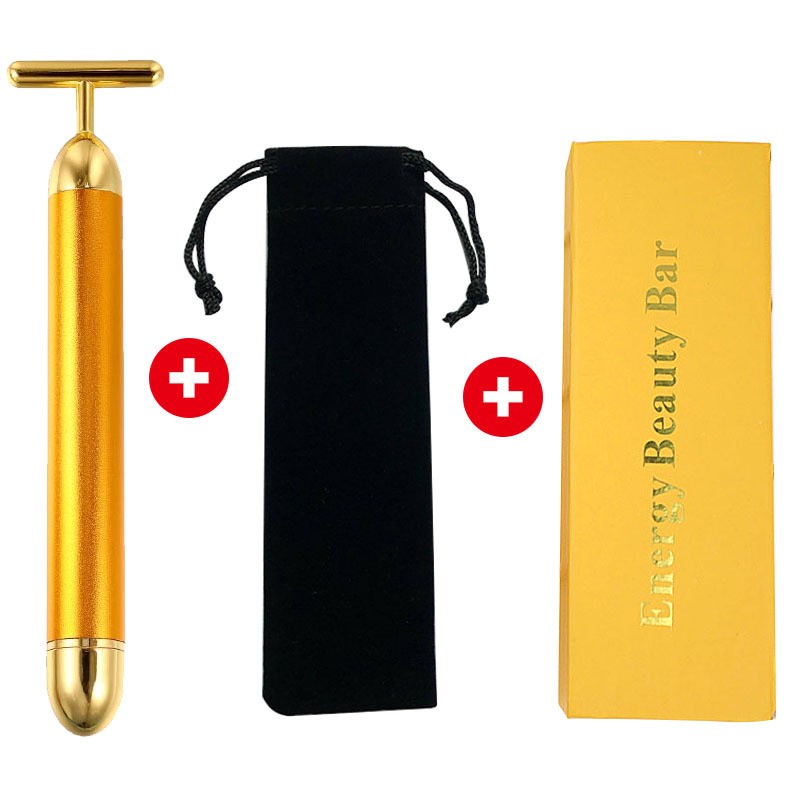 Facial Roller Supplier - YUE 24k Gold Face Lift Bar Vibration Slimming Tool