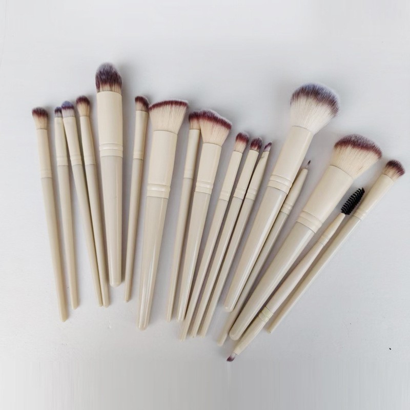 Makeup Tools Manufacturer - 17pcs Single Soft Bristle Travel Convenient Brush