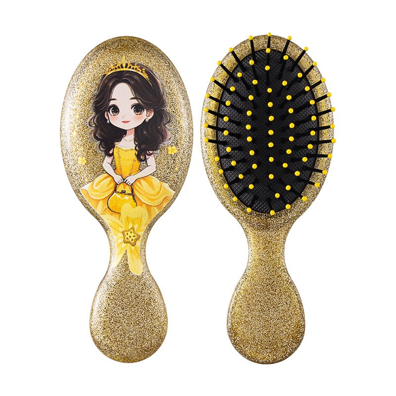 Hair Comb Supplier - Little Girl's Printed Scalp Massage Air Cushion Portable