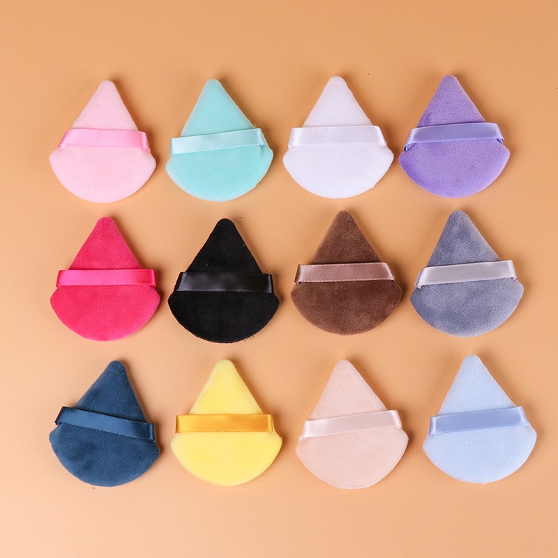 Cosmetic Puff Factory - LOW MOQ Custom Logo Super Soft Velvet Triangle