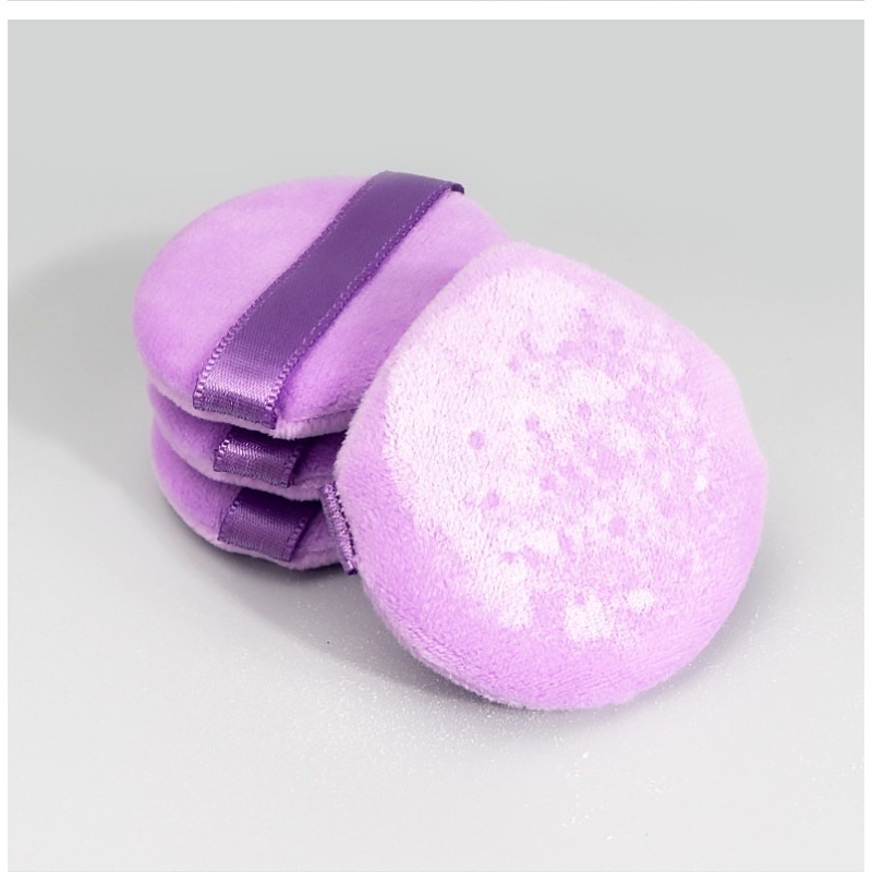 Powder Puff Manufacturer - Custom Logo Soft Tick Round Private Label Cotton