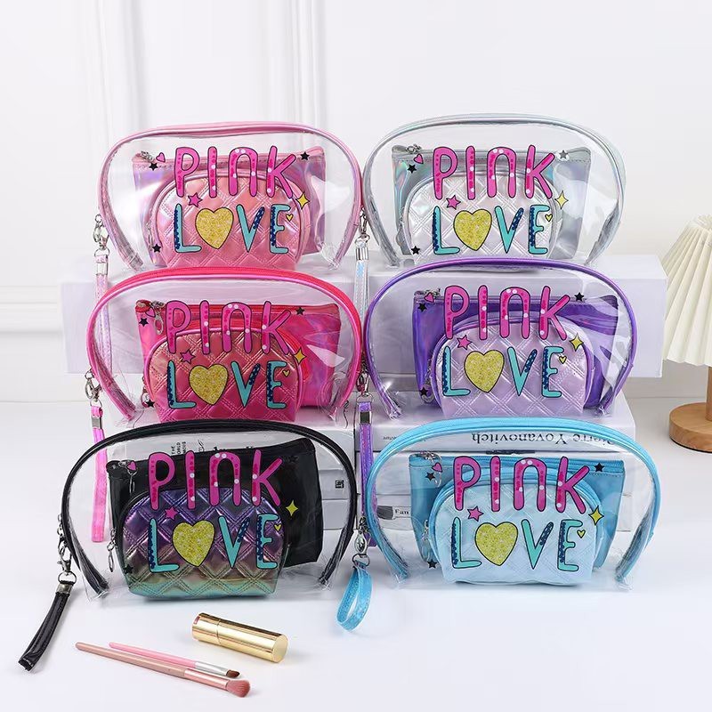 Cosmetic Bag Supplier - New Large Capacity Portable Transparent Three Piece