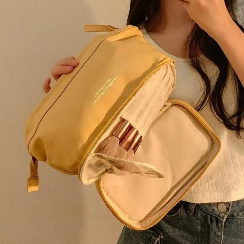 Cosmetic Bag Supplier - Cloud Large Capacity PU Layered Business Trip Waterproof