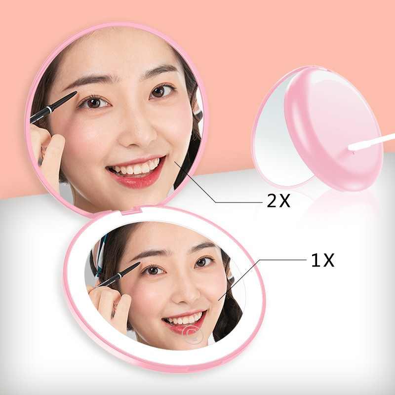 LED Mirror Supplier - Celebrity Handheld Infinite Dimming Foldable Charging