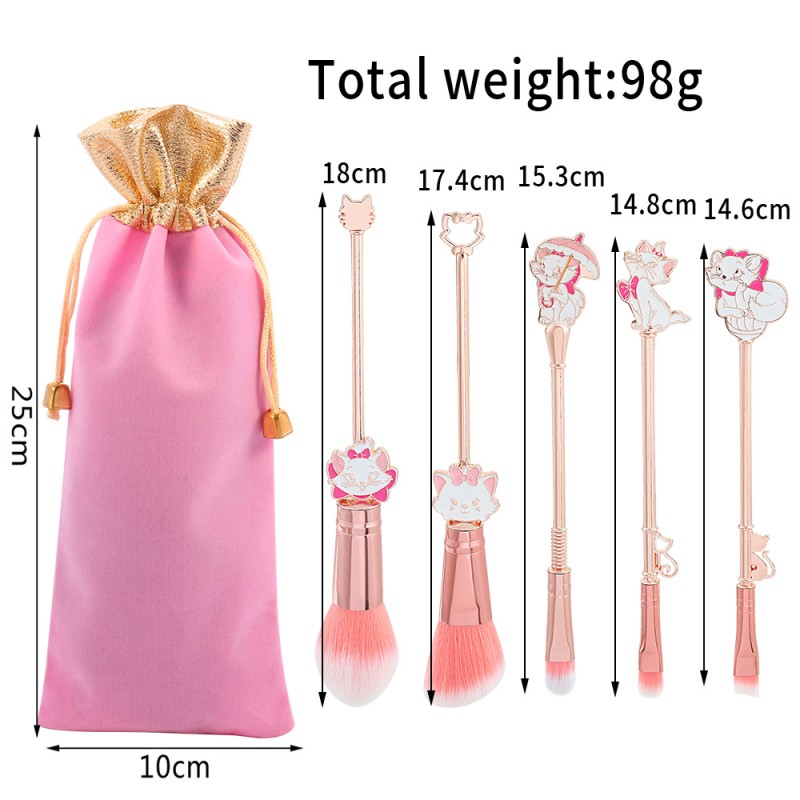 Makeup Brush Set Supplier - 5-Piece Marie Cat Set for Girls Peripheral Gift