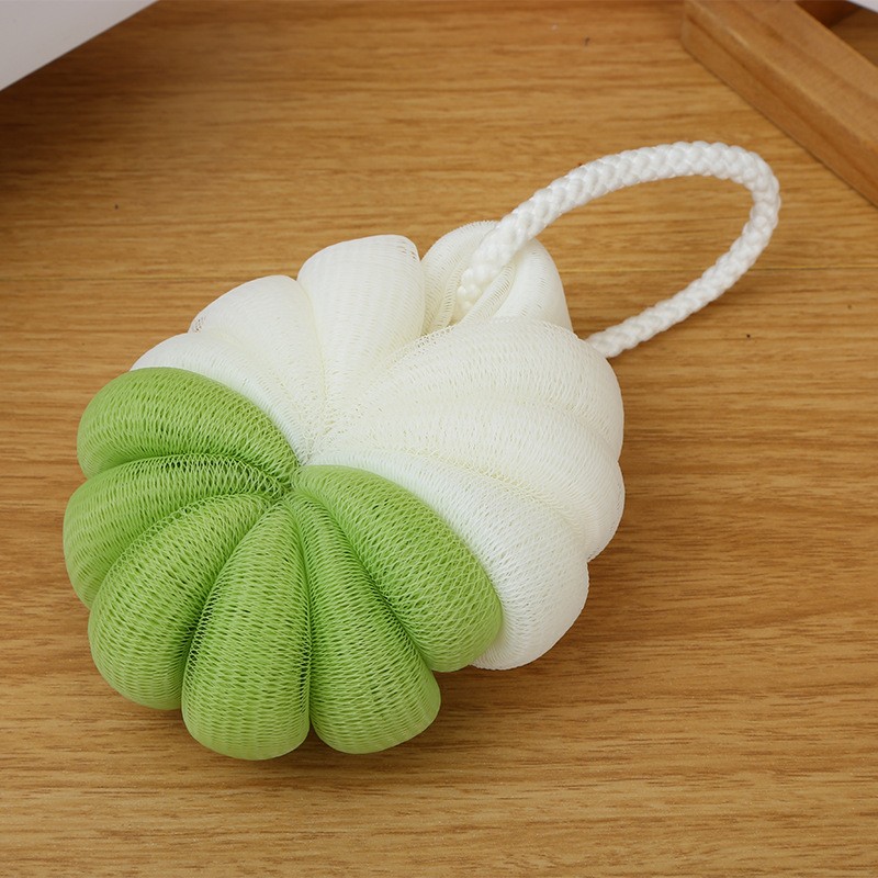 Bath Ball Supplier - Double Color Shell Flower Bubble Net Super Large Soft