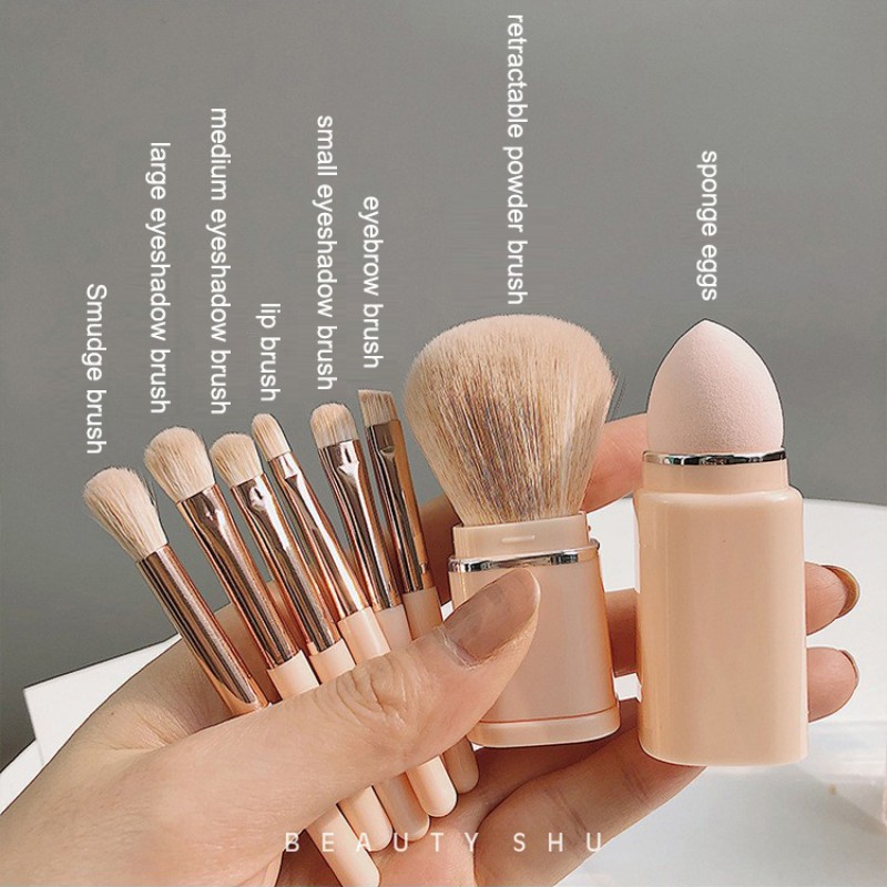 Makeup Brush Set Factory - Wholesale 8 in 1 Mini Travel Vegan Custom Logo