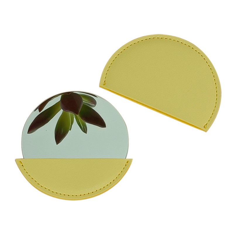 Makeup Mirror Factory - Round Stainless Steel Mini Handheld Mirror