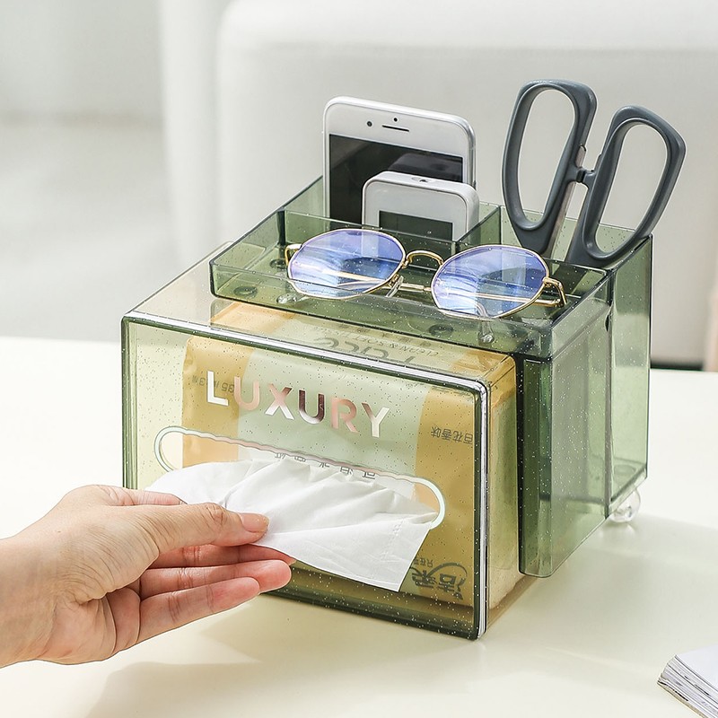 Desktop Organizer Manufacturer - Clear Plastic Napkin Storage Holder