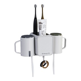 Toothbrush Holder Manufacturer - Wall Mounted Storage Rack with Organizer