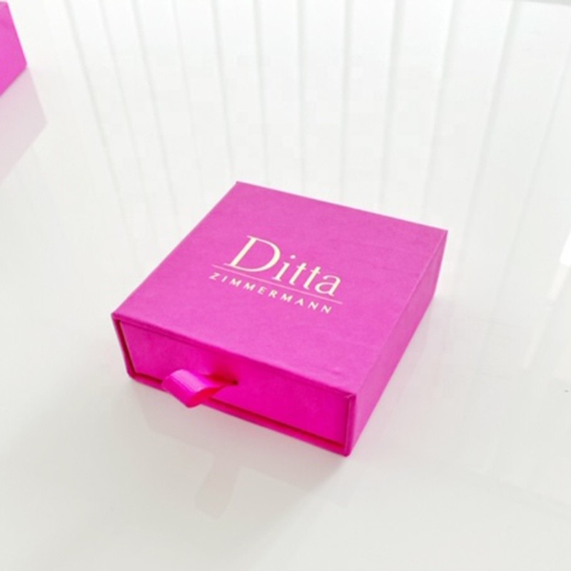 Gift Box Manufacturer - Custom Pink Rectangle Sliding Drawer