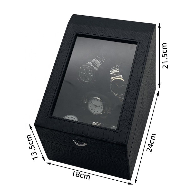 Watch Winder Manufacturer - Fashion Snake Grain Leather 6-Slot