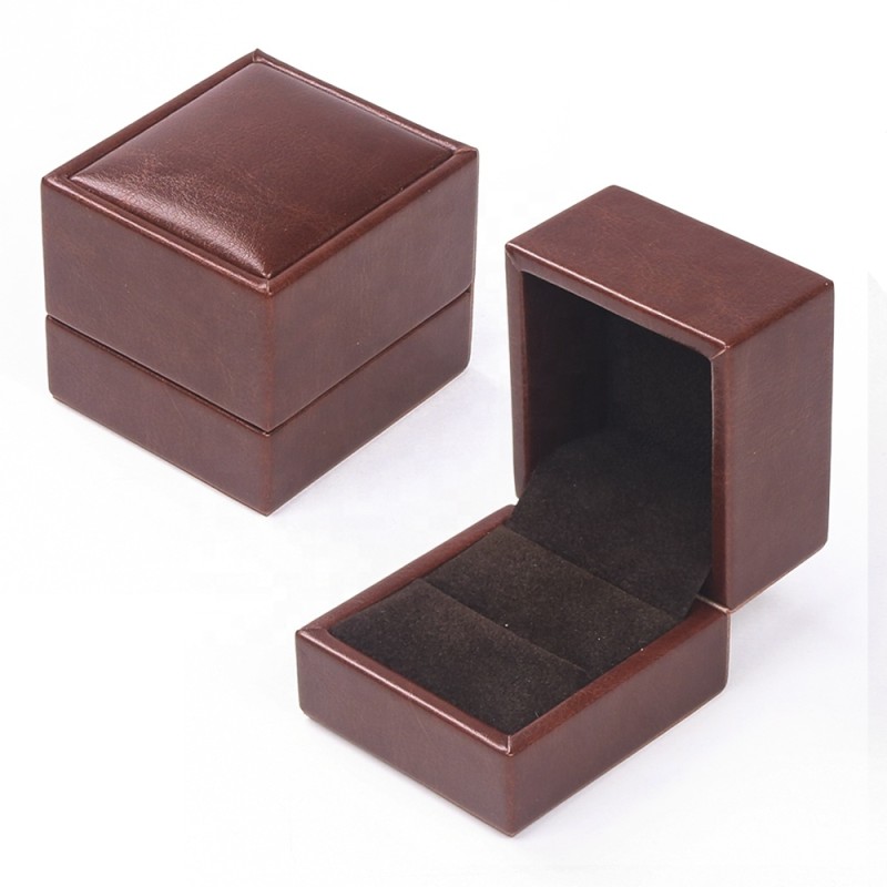 Jewelry Box Manufacturer - High Quality Brown PU Leather Packaging