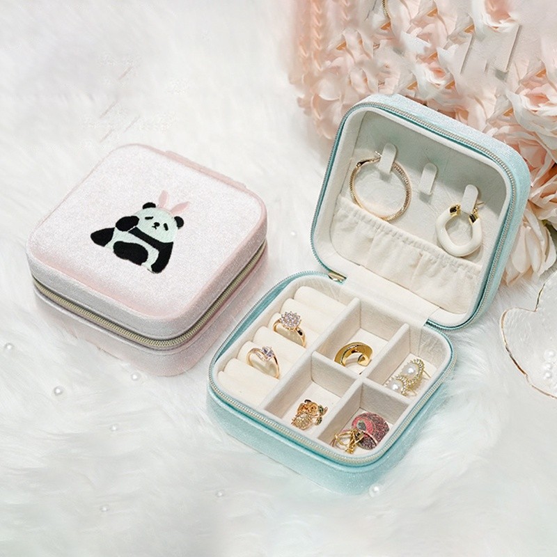 Travel Jewelry Case Manufacturer - Square Flannel Velvet Organizer Box