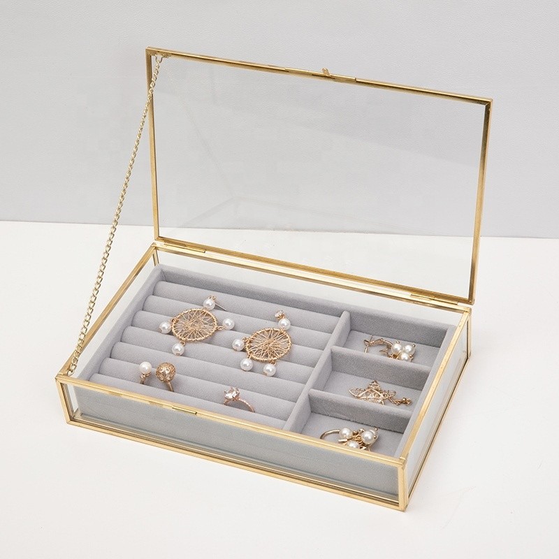 Glass Jewelry Box Manufacturer - Wedding Decorative Clear Treasure Case
