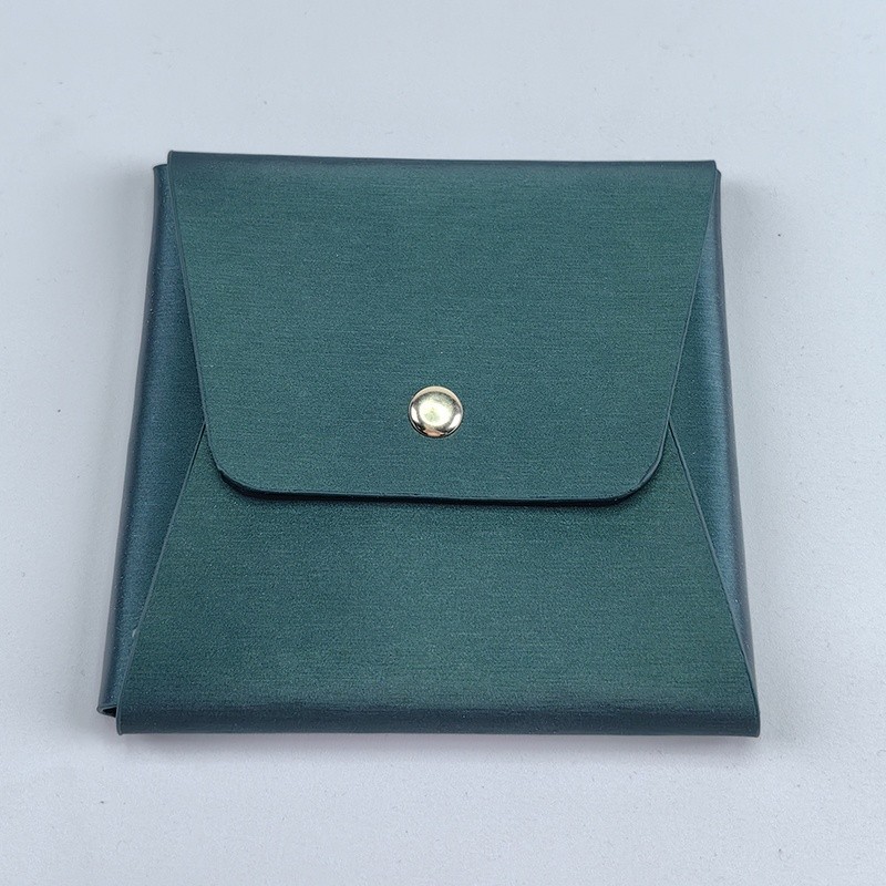 Portable Jewelry Box Manufacturer - Custom Green PU Leather Removable Pad