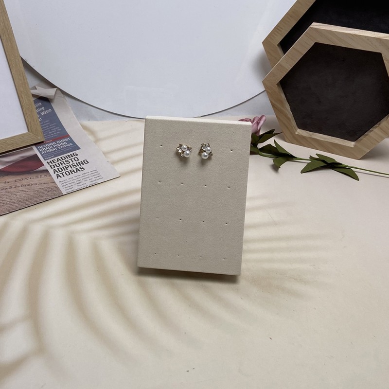 Jewelry Tray Manufacturer - Factory Custom Beige Microfiber Stand