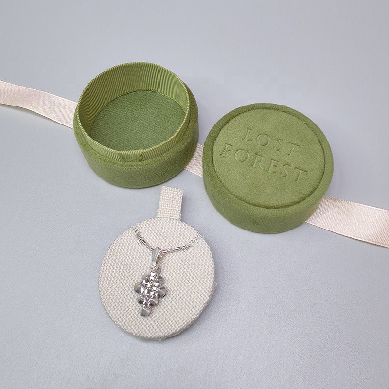 Velvet Ring Box Manufacturer - Round Velour Custom Logo Jewelry