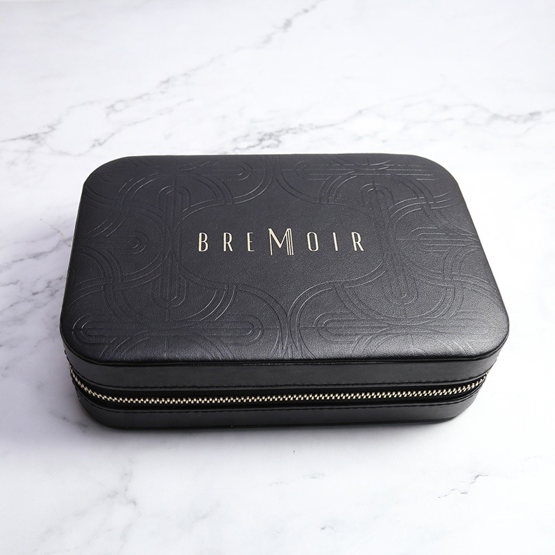 Watch Storage Bag Manufacturer - Custom Black Leather Travel Organizer