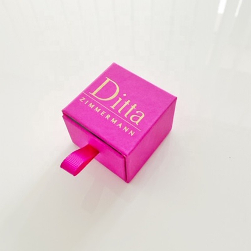 Gift Box Manufacturer - Custom Pink Rectangle Sliding Drawer