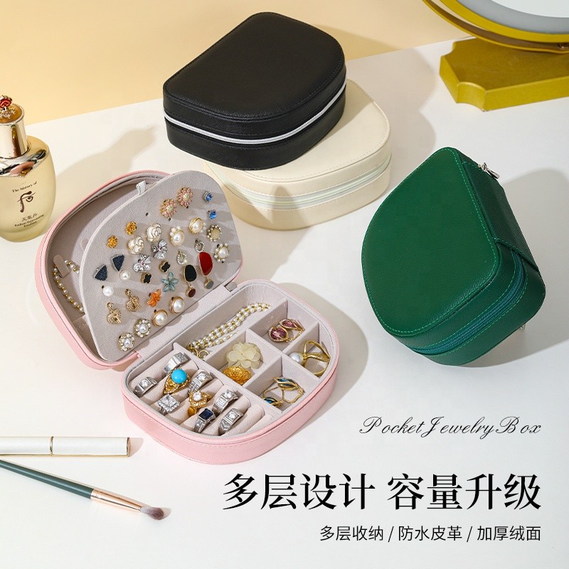 Travel Jewelry Box Manufacturer - New Portable Half Round Organizer