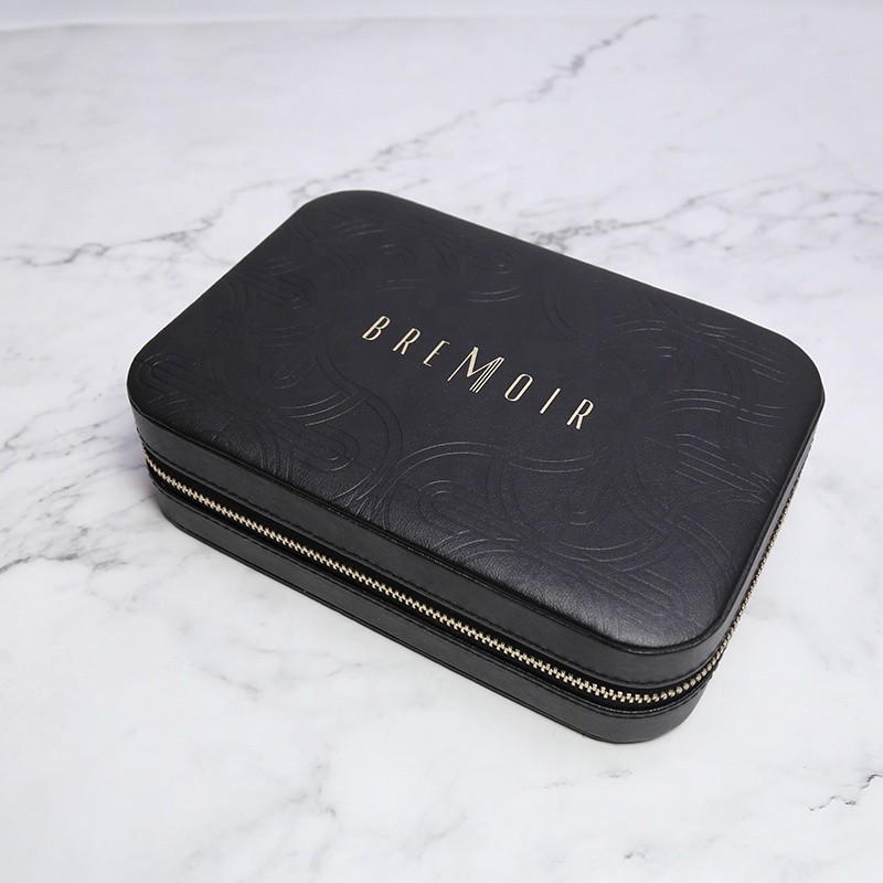Watch Storage Bag Manufacturer - Custom Black Leather Travel Organizer