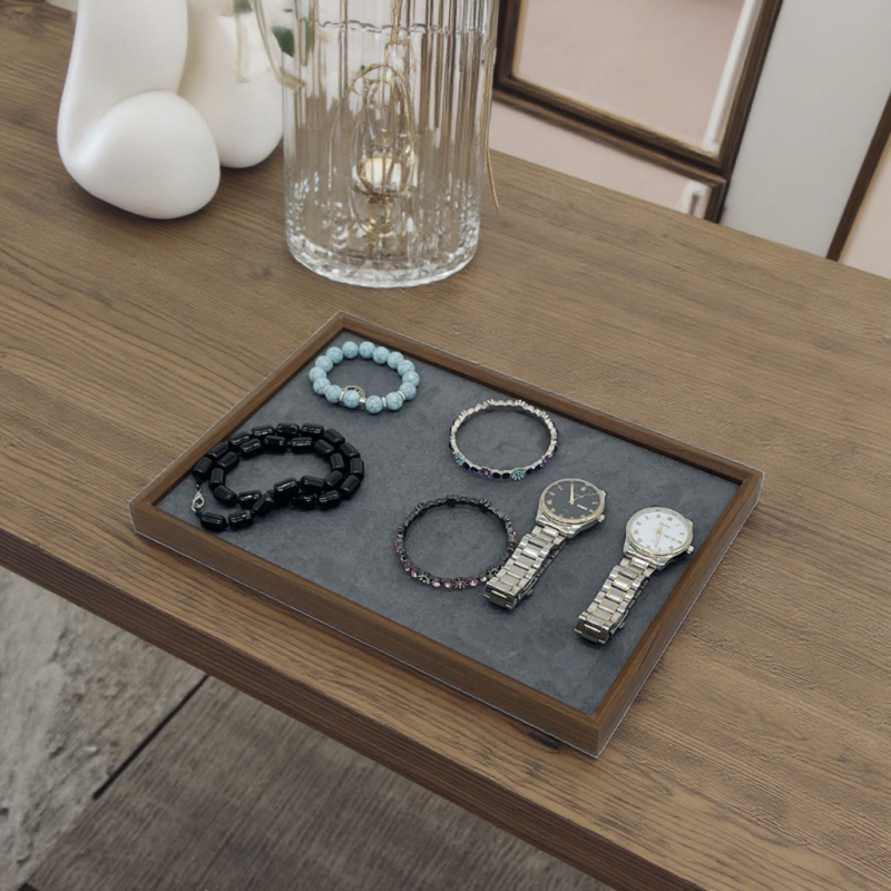 Jewelry Tray Manufacturer - Luxury Walnut Wooden Bangle Necklace