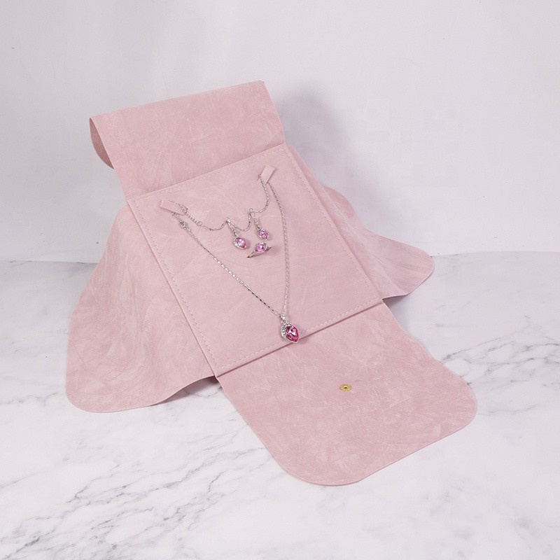 Jewelry Pouch Manufacturer - Soft Pink Velvet Custom Packaging Set