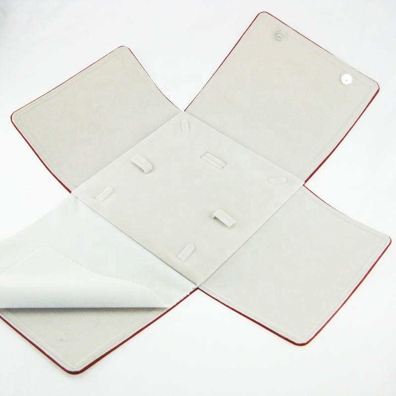 Jewelry Box Manufacturer - Custom Microfiber Magnet Button Folding