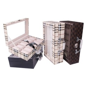 Travel Watch Case Manufacturer - Luxury 12-Watch Leather Organizer