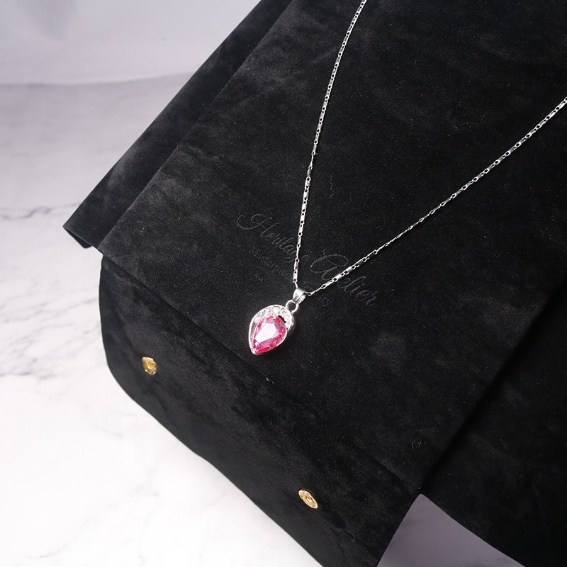 Jewelry Pouch Manufacturer - Travel Black Velvet Customize Necklace