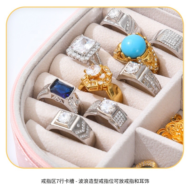 Travel Jewelry Box Manufacturer - New Portable Half Round Organizer