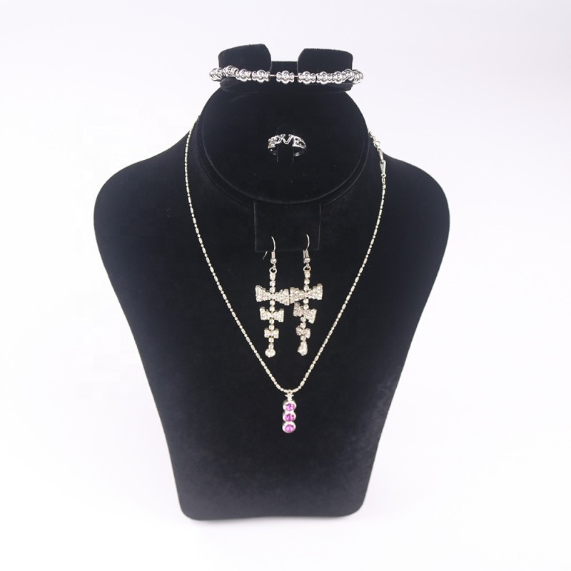 Jewelry Display Stand Manufacturer - Black Velvet Bust Bangle Holder