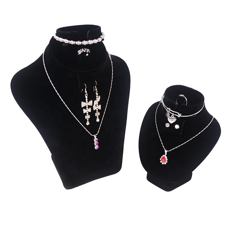 Jewelry Display Stand Manufacturer - Black Velvet Bust Bangle Holder