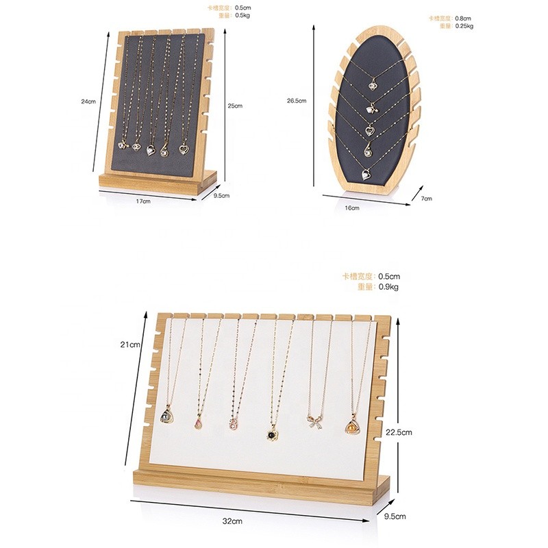 Necklace Display Stand Manufacturer - Large Capacity Bamboo Wooden