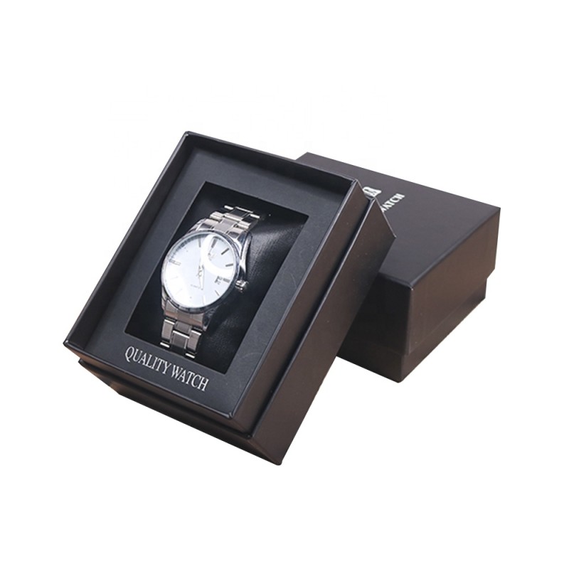 Watch Box Manufacturer - Hot Selling Black Leather Cushion Cardboard