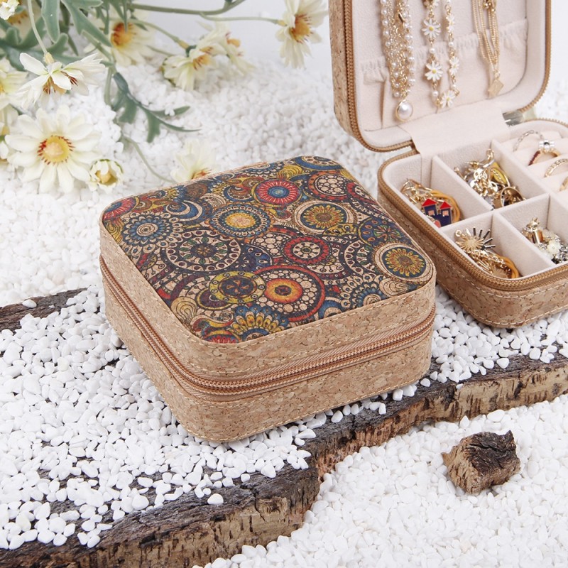 Travel Jewelry Box Manufacturer - Hot Selling Vintage Cork Leather