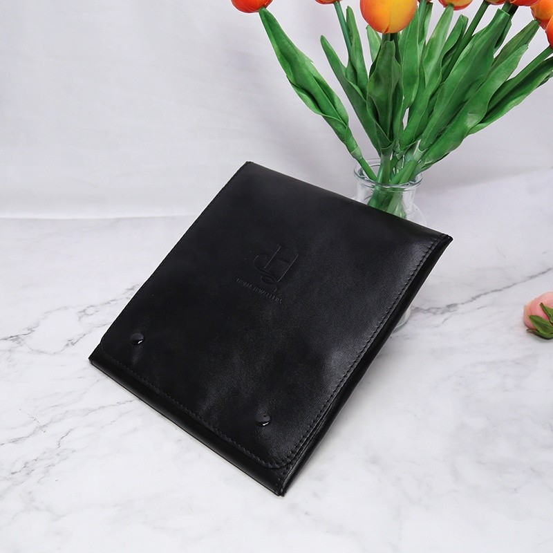 Jewelry Pouch Bag Manufacturer - High Quality Black PU Leather Foldable