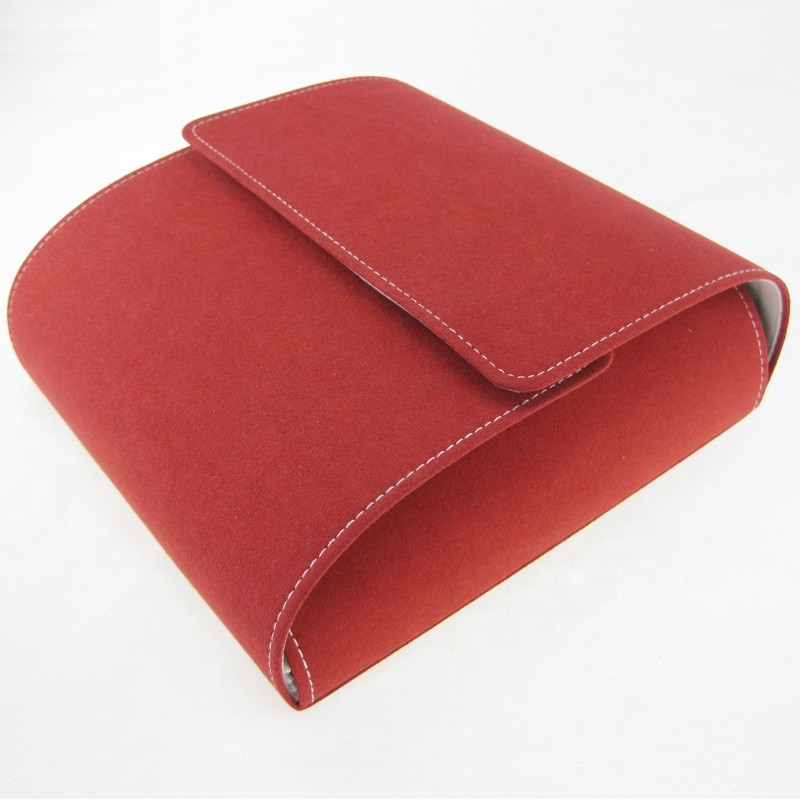 Jewelry Box Manufacturer - Custom Microfiber Magnet Button Folding