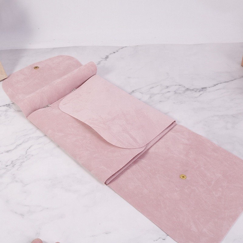 Jewelry Pouch Manufacturer - Soft Pink Velvet Custom Packaging Set