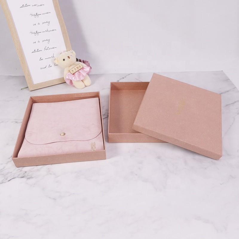 Jewelry Pouch Manufacturer - Soft Pink Velvet Custom Packaging Set