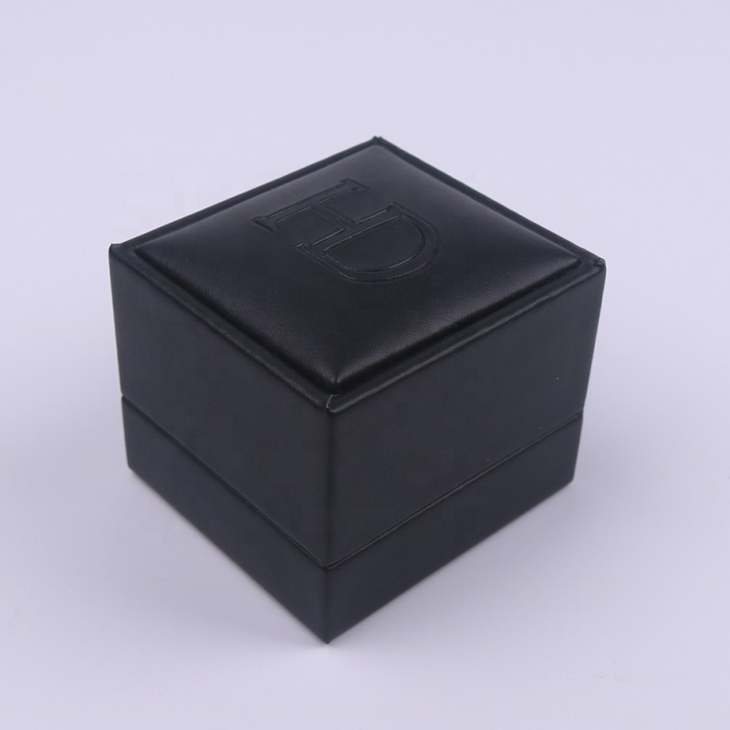 Ring Box Manufacturer - Earring Gift Black Premium Leather