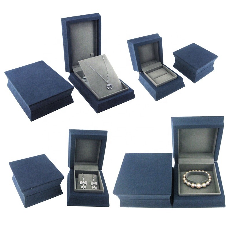 Jewelry Box Manufacturer - Loyal Blue Custom Big Set Microfiber